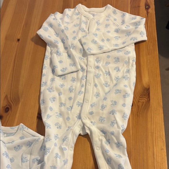 Ralph Lauren Baby Blue and White Pajamas Set 6-9 months 3 pieces - Picture 5 of 5